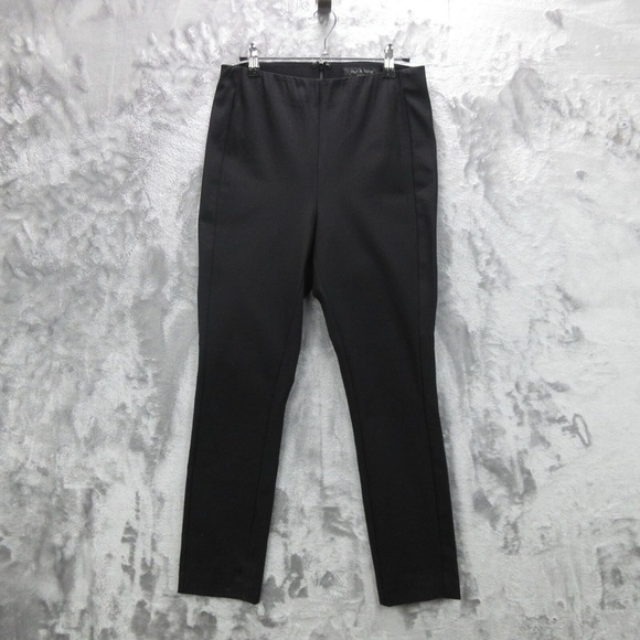 Rag & Bone Simone Pants Womens Black Tapered Leg Crop Back Zipper Size 8 - Picture 2 of 5